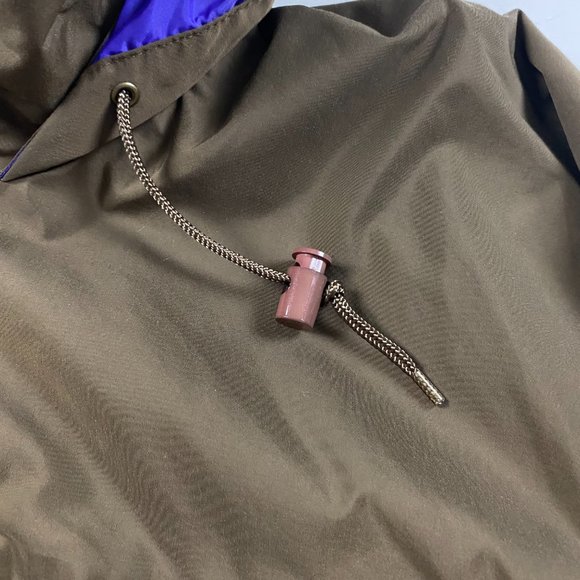 Lands' End Packable Mountain Lite Parka Jacket Men's Medium Brown Purple Nylon - Picture 9 of 15